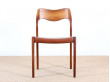 Mid modern set of 4 chairs in rosewood, model 71 by Niels Moller