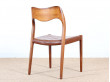 Mid modern set of 4 chairs in rosewood, model 71 by Niels Moller