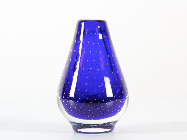 Blue glass vase 