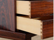 Rosewood hall set : mirror, bench, drawer section