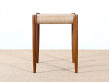 Mid-century modern stool in teak, model 80 A by Niels Møller. New édition