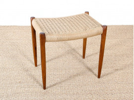 Mid-century modern stool in teak, model 80 A by Niels Møller. New édition