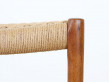 Mid-century modern stool in teak, model 80 A by Niels Møller. New édition