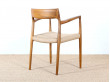 Mid modern scandinavian armchair  model 57 by Niels O. Møller, new edition