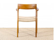 Mid modern scandinavian armchair  model 57 by Niels O. Møller, new edition