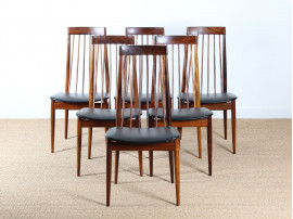 Set of 6 chairs in rosewood