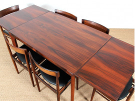 Scandinavian dining table in rosewood 4/8 seats.