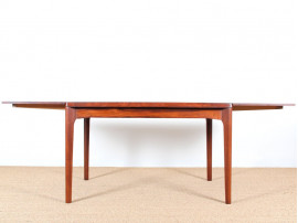 Scandinavian dining table in rosewood 4/8 seats.