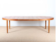 Scandinavian oval table in teak 6/12 seats