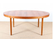 Scandinavian oval table in teak 6/12 seats