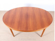 Scandinavian oval table in teak 6/12 seats