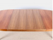 Scandinavian oval table in teak 6/12 seats