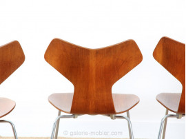 Set of 4 chairs grand prix of Arne Jacobsen