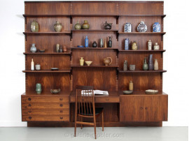 Mid century modern danish wall system in Rio rosewood