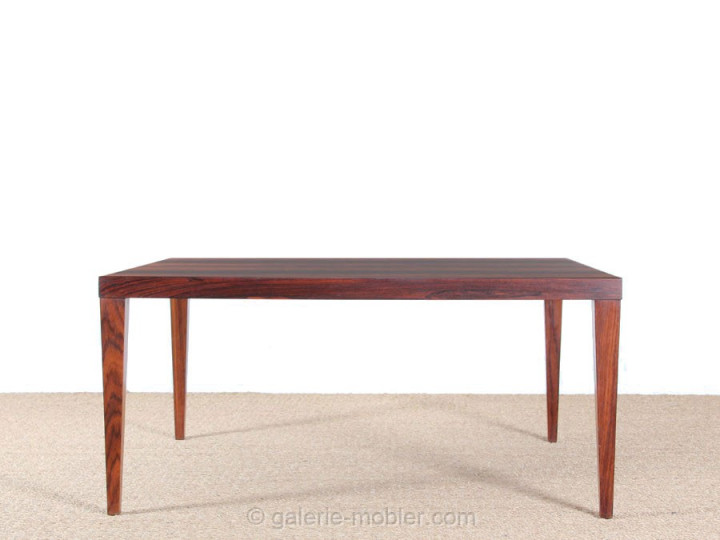 Grande table basse carrée en palissandre