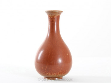 Scandinavian ceramic orange vase