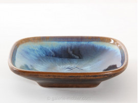 Scandinavian ceramics : square bowl in blue