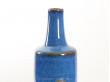 Scandinavian ceramic vase, blue and bronze Northern lights 