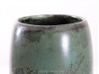 Scandinavian ceramics : vase in bronze green