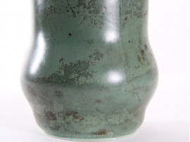 Scandinavian ceramics : vase in bronze green