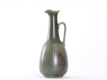 Scandinavian ceramics : pitcher in bronze green, model EWER