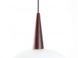 Scandinavian pendant in opal glass and teak