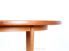 Scandinavian dining table in teak and oak (4/8 seats)