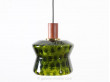 Set of 3 glass pendant lamps 