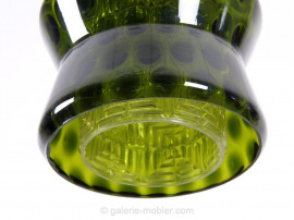 Set of 3 glass pendant lamps 