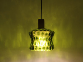 Set of 3 glass pendant lamps 