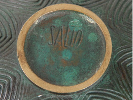 Fluted bowl in bronze deigned by Axel Salto