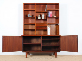 Buffet et secrétaire scandinave double corps en teck