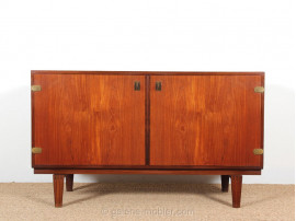 Buffet et secrétaire scandinave double corps en teck