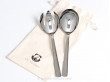 Polished steel salad servers, model Grand Prix