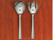 Polished steel salad servers, model Grand Prix