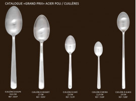 Polished steel salad servers, model Grand Prix