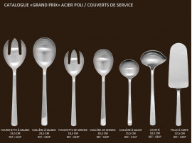 Polished steel salad servers, model Grand Prix