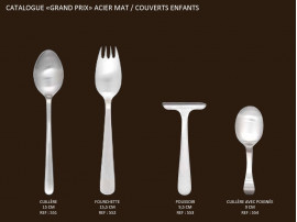 Matt steel salad servers, model Grand Prix