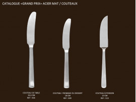 Matt steel salad servers, model Grand Prix