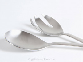 Matt steel salad servers, model Grand Prix