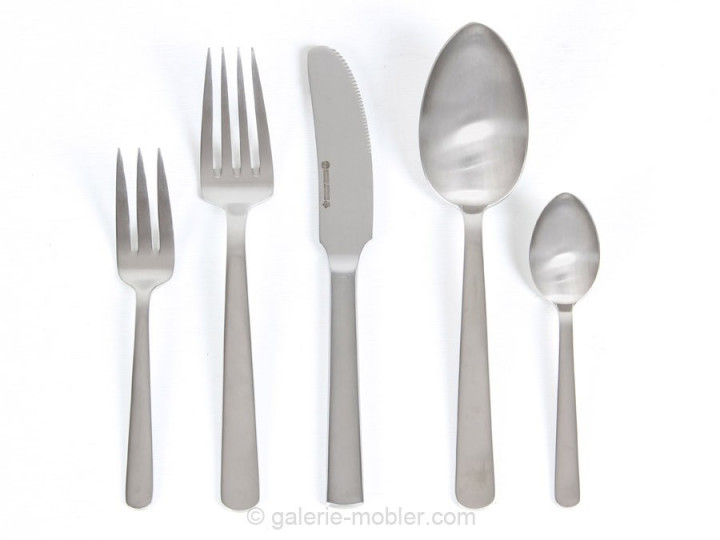 Grand Prix cutlery in matt steel. New edition