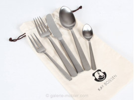 Grand Prix cutlery in matt steel. New edition