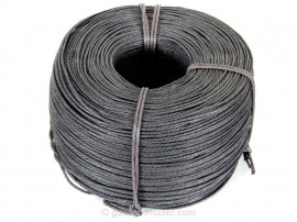 Woven Danish paper cord in black. 500 m.
