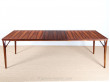 Scandinavian dining table in Rio rosewood 8/12 seats.