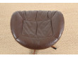 Scandinavian swivel armchair with ottoman, designed by Henry Walther Klein