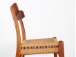 Set of 4 dining chairs in teak and oak, CH 23