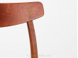 Set of 4 dining chairs in teak and oak, CH 23