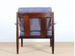 Pair of rosewood armchairs