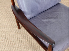 Pair of rosewood armchairs