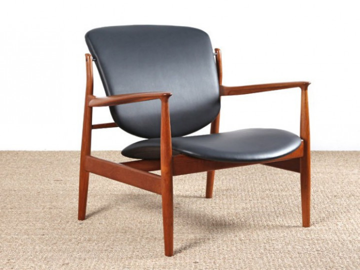 Scandinavian teak armchair model 136, designed by Finn Juhl